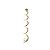 Cortina Decorativa Espiral Ouro - Imagem 1