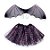 Kit Saia de Tule Asas Morcego Preto Adulto - Imagem 1