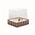 Caixa Mini Cupcake com Visor Listras Rosa e Marrom 5,5x5,5x5,5 - Pacotes com 6 Unidades - Imagem 1