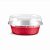 Marmitinha Oval com Tampa Vermelho 85 ml 9,7x6,6 - 12 Un - Imagem 1