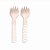 Talheres Decorativos Madeira Garfinho Branco 10 cm - 8 Un - Imagem 1