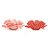 Forminhas para Doces Flores Poá xadrez Vermelho - 40 Un - Imagem 1