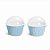 Kit Forminhas Cupcake com Tampa xadrez Azul 4,5 x 6 cm - 20 Un - Imagem 1