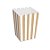 Linha Cores - Caixa para Pipoca Listras Kraft Pequena 5,5x5,5x9 - 10 Un - Imagem 1