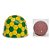 Folha Chumbo Bolinhas Futebol Verde e Amarelo 10X9,8 - 300 Un - Imagem 1