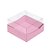 Caixa Bem Casado Com Tampa De Acetato Rosa 5,5X5,5X3 Pt - 24 Un - Imagem 1