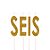 Vela Letras Ouro com Glitter Seis - Imagem 1