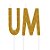 Vela Letras Ouro com Glitter Um - Imagem 1
