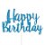 Vela Happy Birthday Azul Claro Grande - Imagem 1