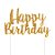 Vela Happy Birthday Dourado M - Imagem 1