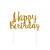 Vela Happy Birthday Dourado Pequeno - Imagem 2