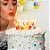 Vela Letras Happy Birthday Glitter Azul Claro - Imagem 2