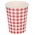 Copo de Papel 270ml Xadrez Vermelho Junina - 10 Un - Imagem 1