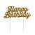 Vela Happy Birthday Dourada / Branco - Imagem 2