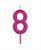 Vela Big Metalizada 8,5cm Rosa Nº 8 - Imagem 1