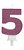 Vela Fashion Rosa Número 5 - Imagem 1