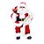 Boneco de Papai Noel Sentado Tradicional com Lista Vermelho e Branco de 40cm - Imagem 1