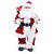 Boneco de Papai Noel em Pé Tradicional com Lista Vermelho e Branco de 60cm - Imagem 1