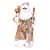 Boneco de Papai Noel em Pé com Cetro Rosê e Branco de 62cm - Imagem 1