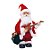 Boneco de Papai Noel Musical Xadrez com Violao Vermelho e Branco 3 Pilas AA de 33cm - Imagem 1