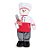 Boneco Neve Cozinheiro em Pé com Placa Vermelho e Cinza e Branco - Imagem 1