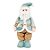 Papai Noel em Pé com Saco de Presente Azul Pastel e Ouro G - Imagem 1