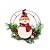 Guirlanda de Natal com Boneco de Neve Marrom e Verde Bandeira e Vermelho - Imagem 1