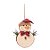Enfeite para Pendurar - Boneco de Neve com Gorro Bege e Vermelho - Imagem 1