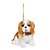 Enfeite para Pendurar - Cachorro Shitzu Sentado Branco e Bege - 3 Un - Imagem 1