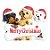 Cachorros com Osso Merry Christmas Colorido - Imagem 1