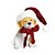 Beagle com Gorro e Laço Marfim e Vermelho - Imagem 1