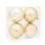 Bola de Natal Riscos Perola Dourado / Branco 10cm - 4 Un - Imagem 1