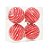 Bola de Natal Riscos Perola Vermelho e Branco 10cm - 4 Peças - Imagem 1