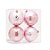Bola de Natal Brilho e Craquelada Rosa Claro 15cm - 4 Peças - Imagem 1