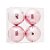 Bola de Natal Brilho e Craquelada Rosa Claro 12cm - 4 Un - Imagem 1