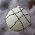 Bola de Natal Nevada com Cordão Branco e Preto 8cm - 6 Un - Imagem 3