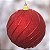 Bola de Natal Listras Vermelho 10cm - 4 Un - Imagem 4