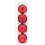 Bola de Natal Vermelho 12cm - 4 Un - Imagem 2