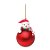 Bola de Natal Boneco de Neve Vermelho e Verde 7cm - Imagem 1