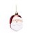 Enfeite para Pendurar Rosto Noel Vermelho e Branco - 4 Un - Imagem 1