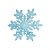 Floco de Neve Decorativo Azul Bebê - 6 Un - Imagem 1