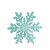 Floco de Neve Decorativo Verde Claro - 6 Un - Imagem 1