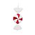 Enfeite para Pendurar - Bala Vermelho e Branco 17cm - 6 Un - Imagem 1