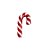 Enfeite Candy Cane Vermelho e Branco 10cm - 1 Un - Imagem 1
