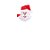 Presilha com Rosto Papai Noel Branco e Vermelho - 2 Un - Imagem 1