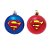 Bola de Natal Super Men Sortido Vermelho e Azul 6cm - 6 Un - Imagem 1