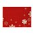 Toalha de Mesa de Natal 8 Lugares Retangular Flocos de Neve Vermelho e Dourado 160X270 - Imagem 1