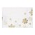 Toalha de Mesa Natal Retangular Flocos de Neve Dourado 175X320 - Imagem 1