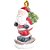 Papai Noel com Led Esquiando com Pinheiro Vermelho e Branco e Verde Bandeira - Imagem 1