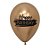 Balão Latex Impressão 2 Lados Reflex Happy Birthday Dourado 12" / 30cm - 50 Un - Imagem 1